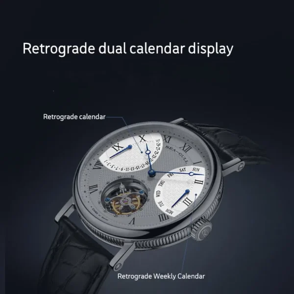 2022 New Seagull Brand Watch Multifunctional Tourbillon Business Men s Mechanical Wristwatch Heritage Series 818 11 3