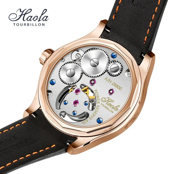 Haofa Flying Tourbillon Wristwatch Starry Sky Dial Sapphire Skeleton Manual Mechanical Watch For Men Luxury zegarek 1
