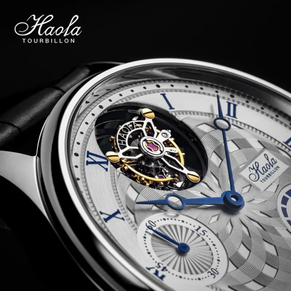 Haofa Skeleton Automatic Tourbillon Watch 12 O clock Tourbillon Sapphire Men s Mechanical Wristwatch Business rologio 4