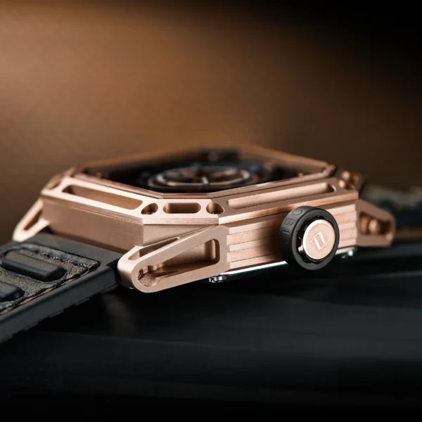 OBLVLO Luxury Brand Fashion Luminous Men Sport Watch Mechanical Automatic Watch Waterproof Square Rubber Watch AK 2