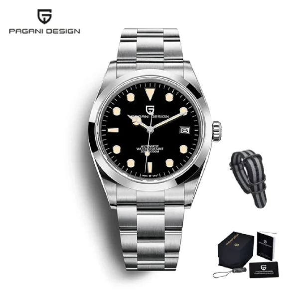 PAGANI DESIGN New Men Mechanical Wristwatches Top Brand Sapphire Glass 200M Waterproof Automatic Watch for Men 5